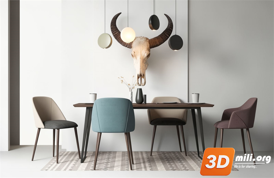 Dining Table Set Skp Files
